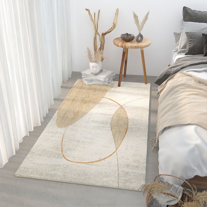 Tapis moderne de couleur claire, en Polyester, avec support antidérapant, pour la décoration de la maison