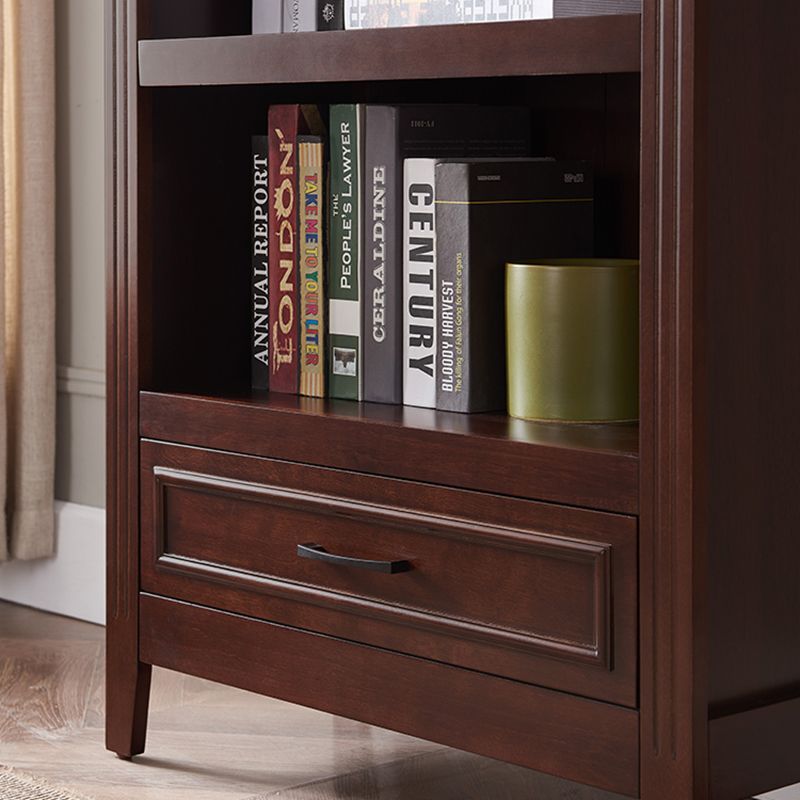 Modern Closed Back Bookshelf Standard Wooden Bookcase for Study Room