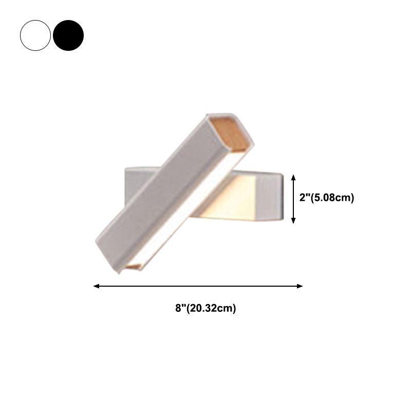 Square Metal Wall Sconce Modern Style Single Light Wall Mount Lighting