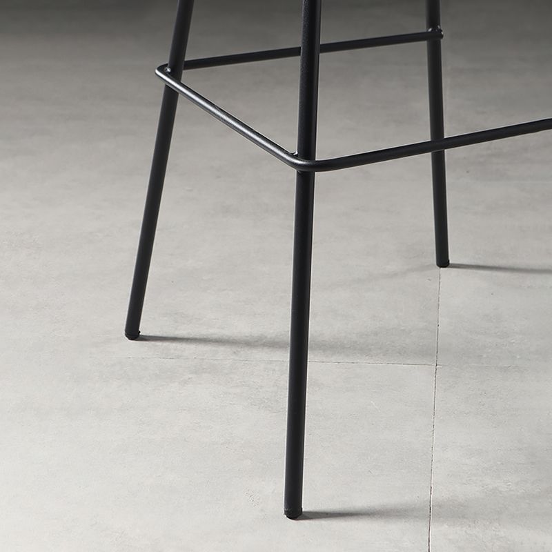 Tabouret de bar à dossier bas de tabouret sans bras d'intérieur en métal moderne contemporain
