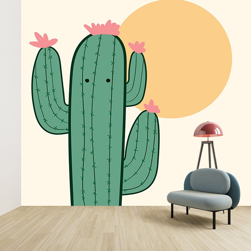 Eco-friendly Wall Mural Wallpaper Plant Illustration Sitting Room Wall Mural