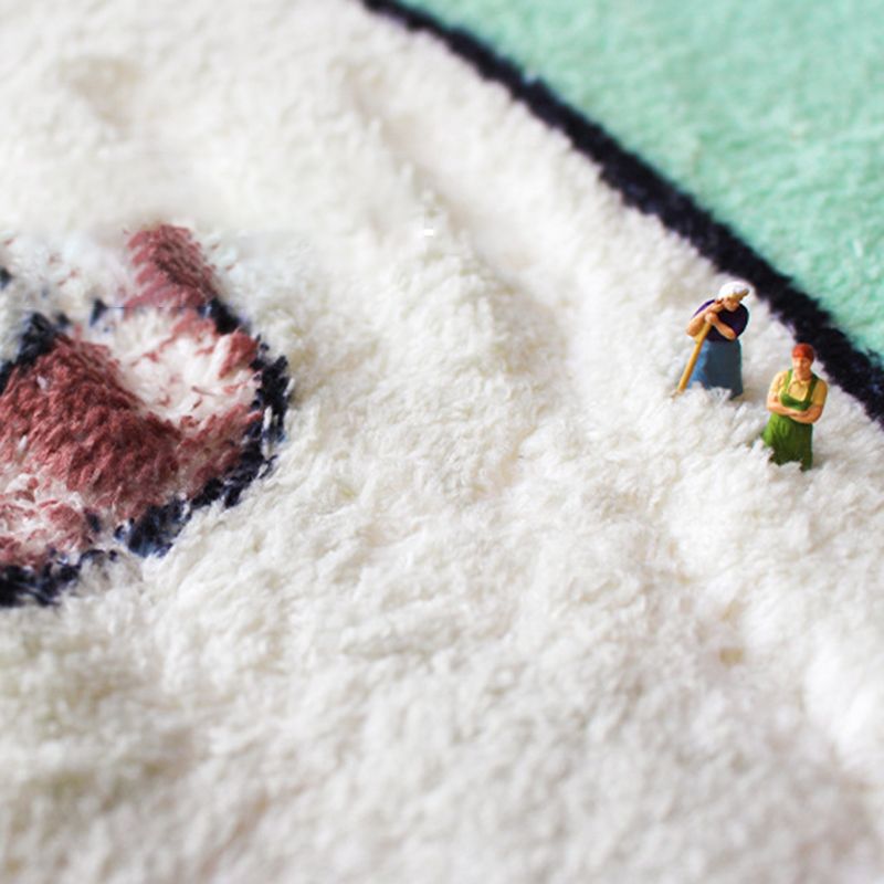 Abstract Color Block Rug Living Room Rectangle Shape Carpet Polyester Washable Area Rug