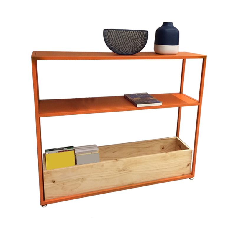 7.87 inch Wide Contemporary Console Table Metal Console Table with Shelf