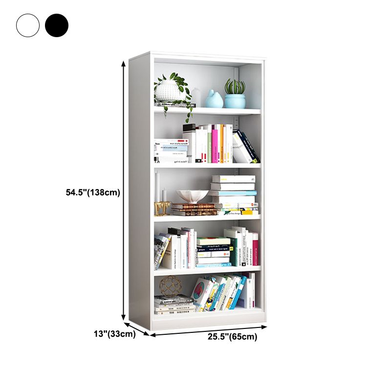 Metal Closed Back Bookshelf Modern Standard Storage Bookcase