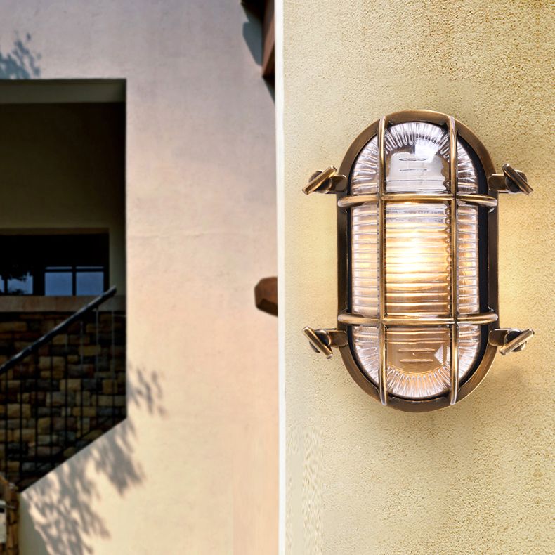 Industrial Style Vanity Light Aluminum Ellipse Shape Vanity Lamp for Shower Room