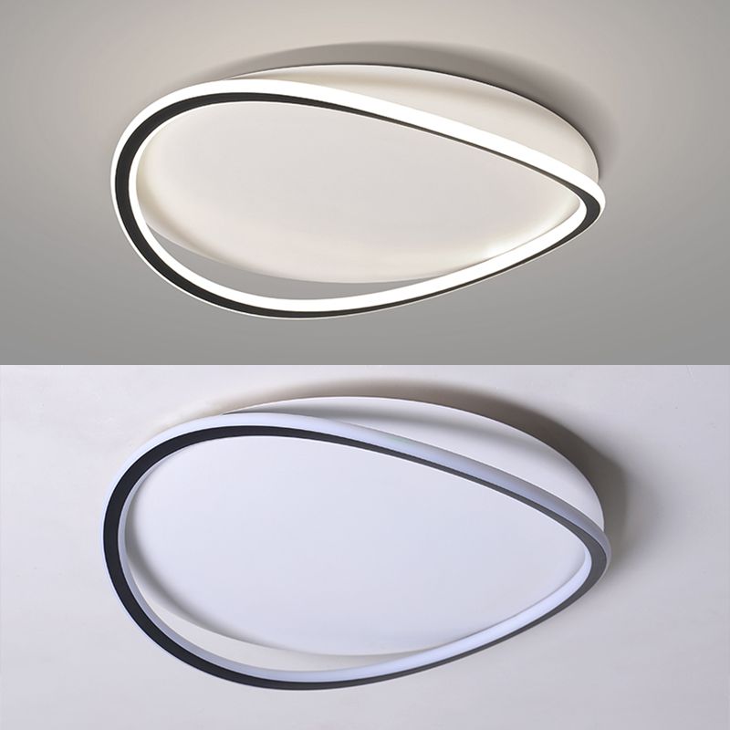 Minimalism Metal LED Flush Mount 1-Light Geometric Ceiling Mounted Light for Bedroom