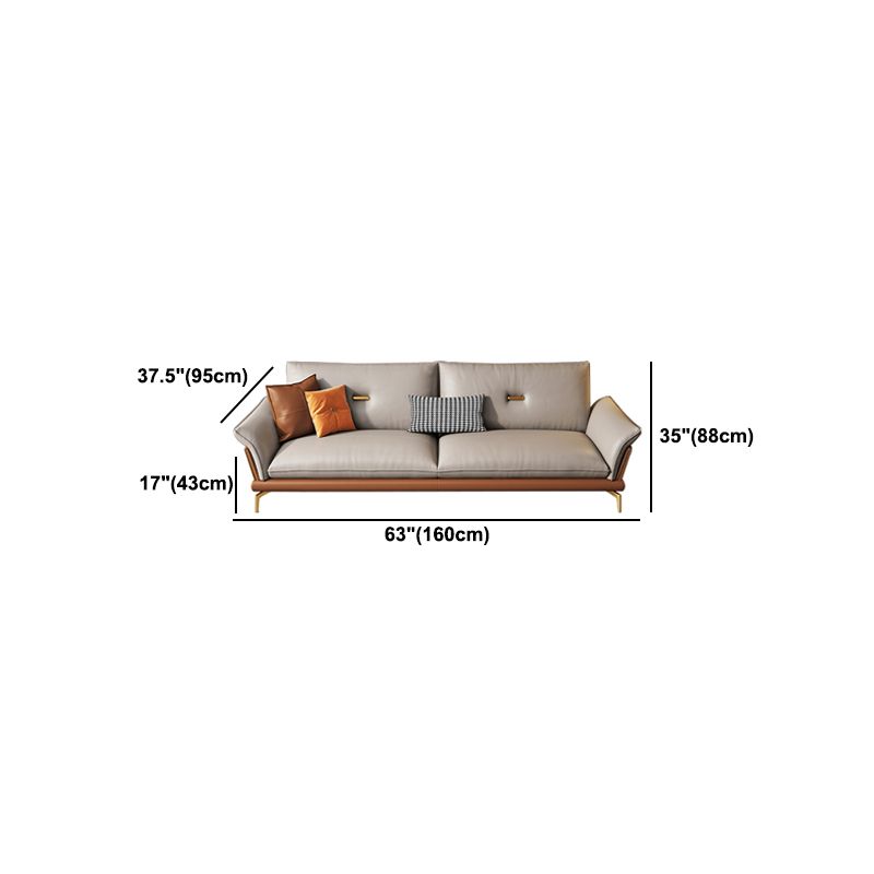 Modern Cushions Sofa 37.40" D x 34.64" H Flared Arm Sofa for Living Room