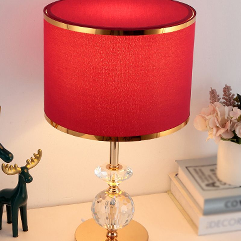 Lampada da tavolo da tavolo in tessuto contemporaneo Lampada per la scrivania per la scrivania per soggiorno per soggiorno
