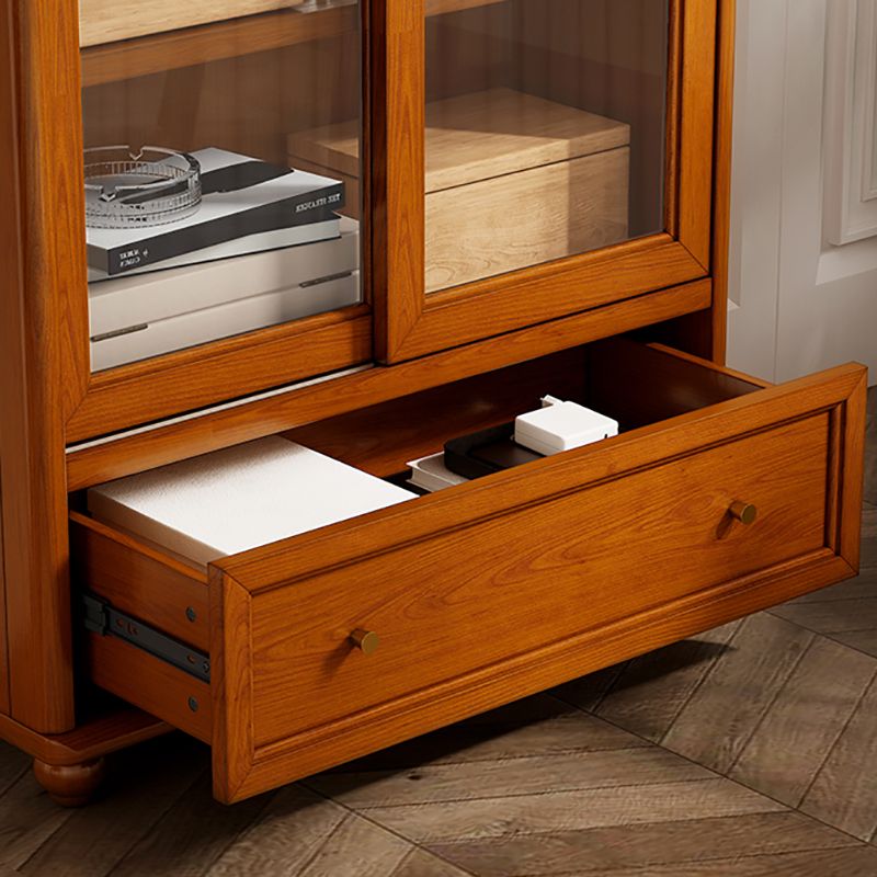 Glam Closed Back Standard Bookshelf Wooden Bookcase for Study Room