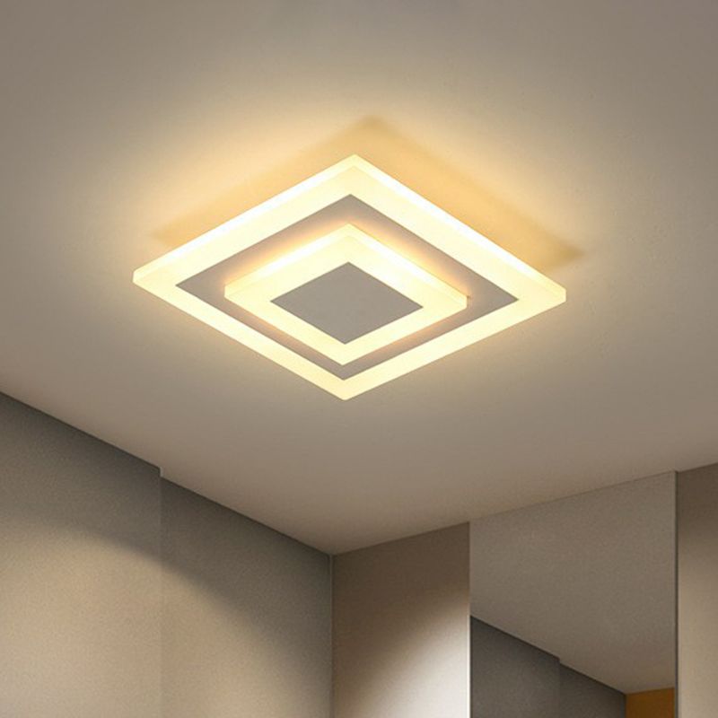 Plafoniera da incasso per corridoio geometrico Apparecchio di illuminazione da incasso a LED contemporaneo in acrilico