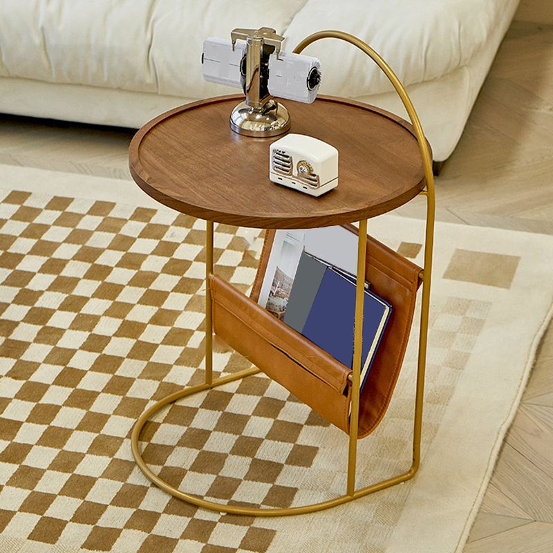 Tray Top Corner Table in Brone with Storage C Side Accent Side  Table