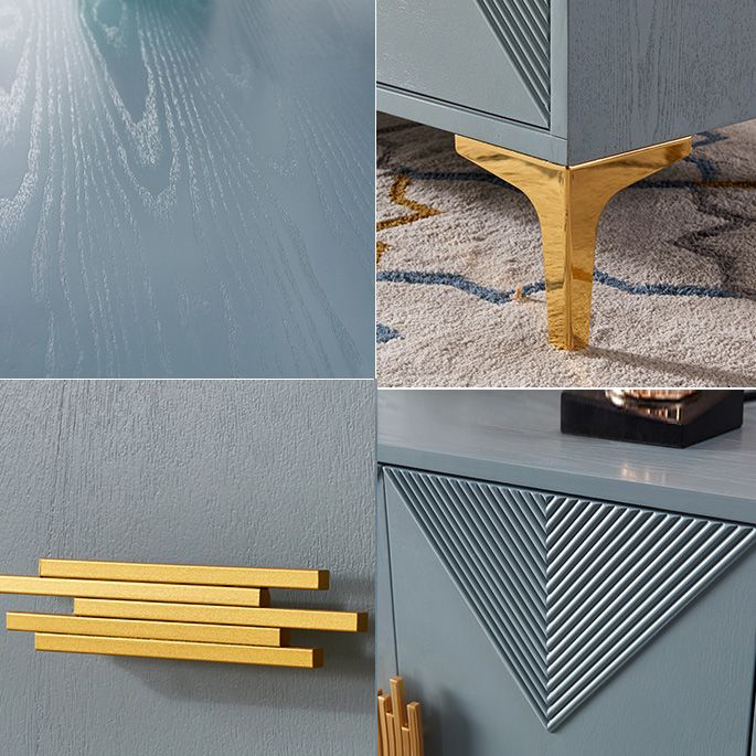 Wood Sideboard Cabinet Glam Style Buffet Sideboard with Cabinets