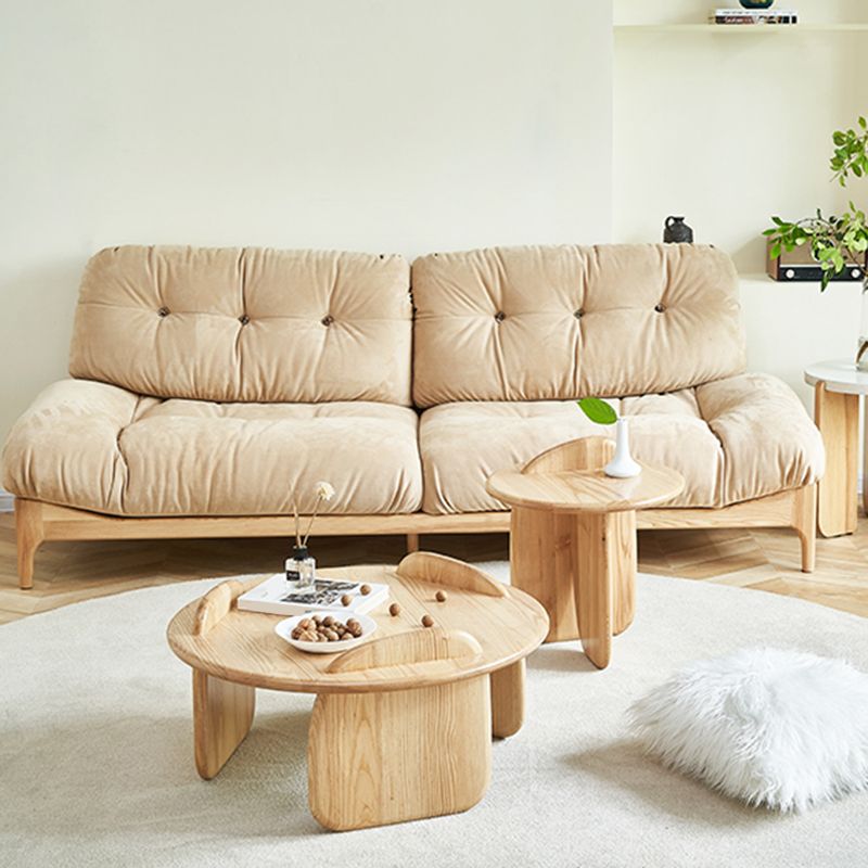 Contemporary Solid Wood Coffee Table Light Wood Coffee Cocktail Table