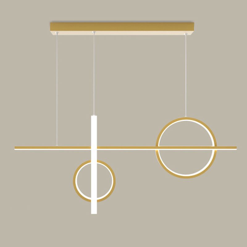 4 Light Geometric Island Lights Modern Kitchen Island Lighting Metal Island Chandelier