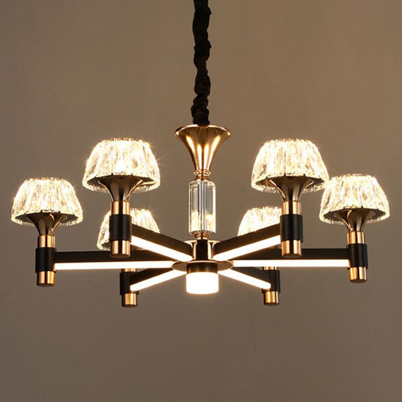 Postmodern Simplicity Radial Chandelier Lights Crystal Pendant Ceiling Lights for Living Room