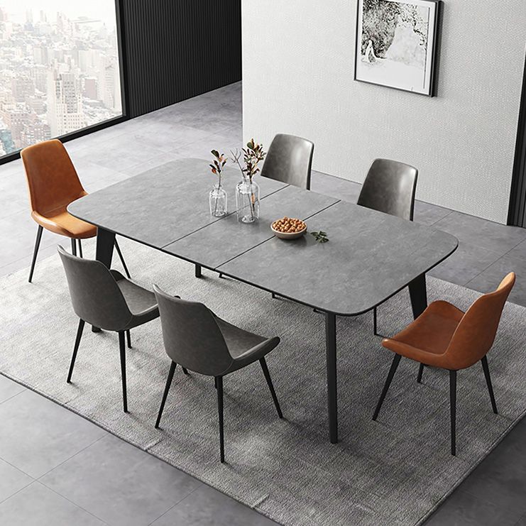 Rectangle Extendable Dining Table Modern Stone Dining Table for Dining Room