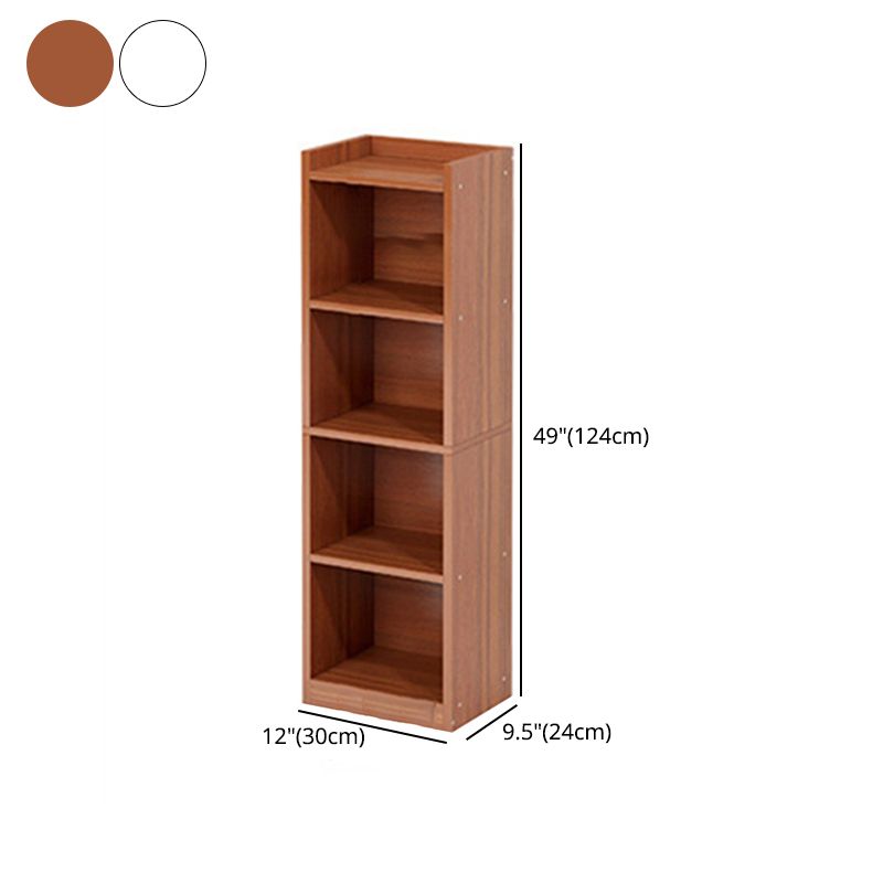 Modern Manufactured Wood Standard Bookshelf Vertical Closed Back Bookcase for Home