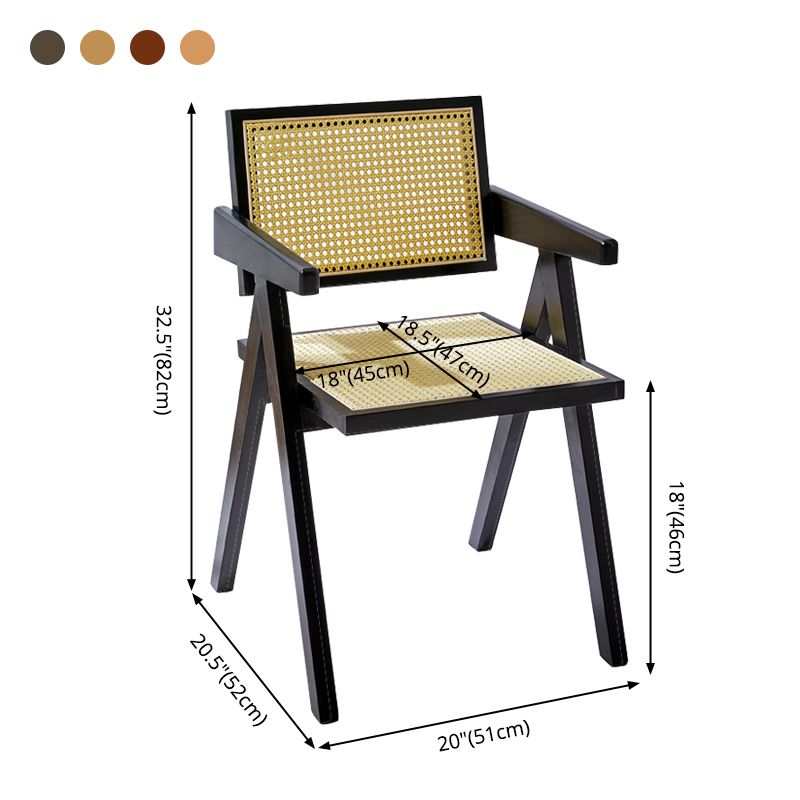Sillas de comedor de madera de estilo moderno, respaldo abierto, sillas laterales para cocina