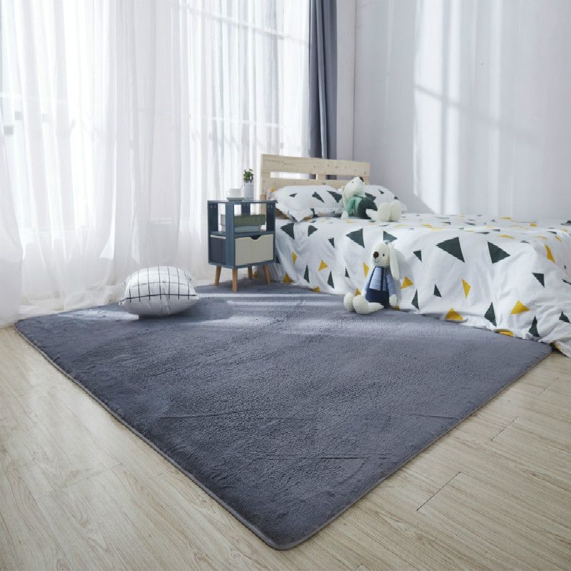 Tapis de loisirs de couleur de couleur solide du tapis de couleur unis en polyester avec support sans glissement