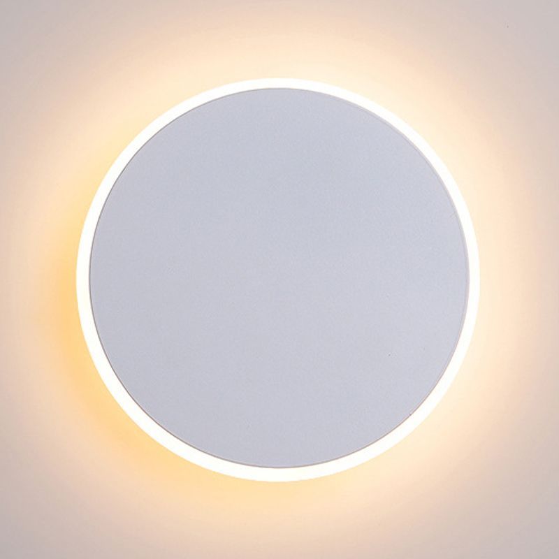 Modernism Single Black/White Wall Mounted Sconce LED Wall Light for Living Room