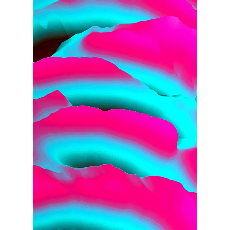 Abstract Style Illustration Mural Mildew Resistant Wallpaper Sleeping Room Wall Mural