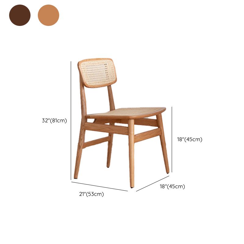 Modern Side Chair Solid Wood Armless Dining Chair for Home Use