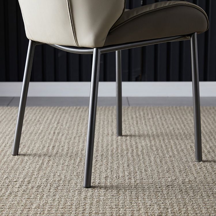 Home Scandinavian Side Stuhl Polsterer Flügelback Metall Esszimmerstuhl