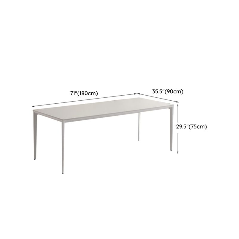 Modern 1/4/5/7 Pieces Furniture Rectangle Sintered Stone Dining Set in White