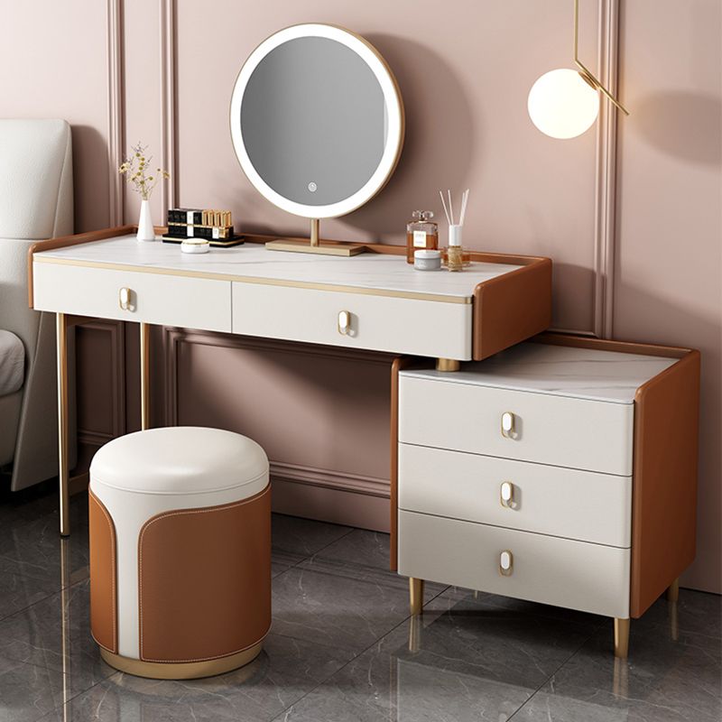 15" Wide Glam Make-up Vanity Wooden Dressing Table with Drawer