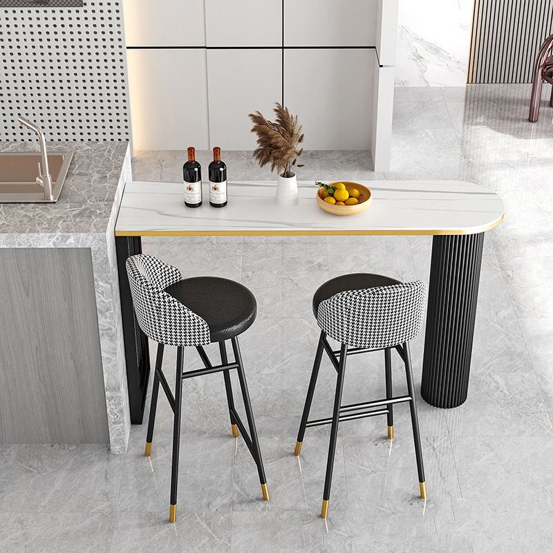 Sintered Stone Bistro Table Set 1/2/3 Pieces Modern Irregular Shape Pub Table Set