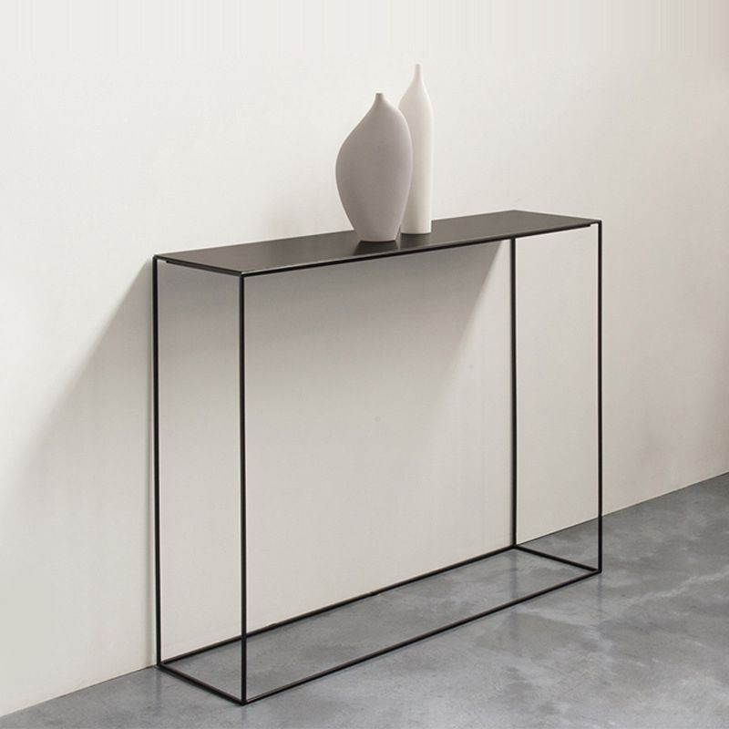 11.8 Inch Wide Console Table Contemporary Metal Rectangle End Table