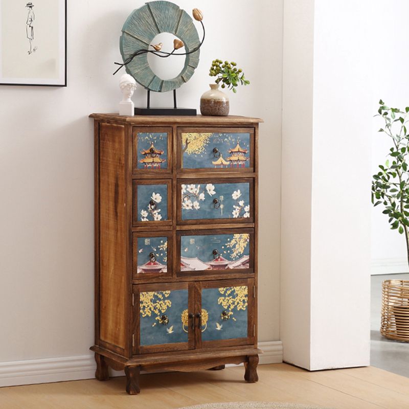 Coastal Combo Dresser Wood Storage Chest Dresser for Bedroom