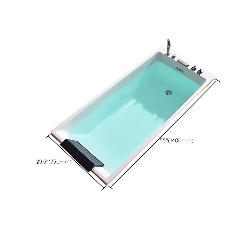 Modern Embedded Bathtub Acrylic Bath Tub with Drain and Massage Device