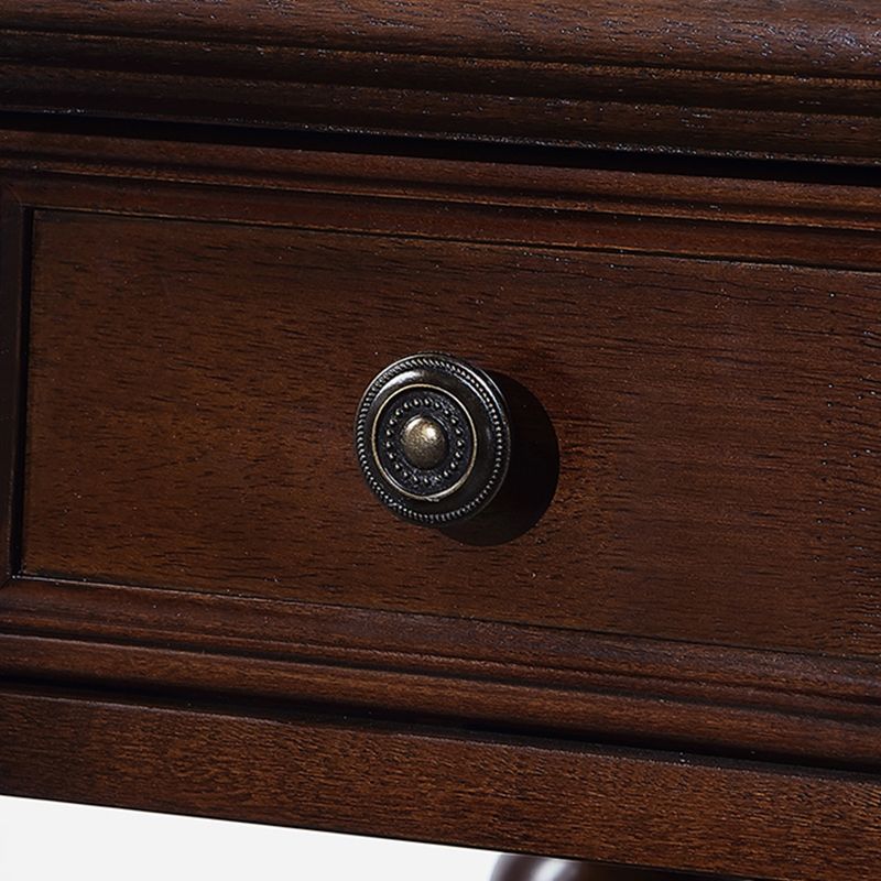 55.1"height Brown/ White Wood Makeup Vanity with Drawers and Mirror