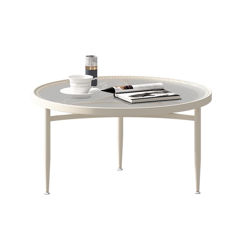 Minimalism 4 Legs Coffee Table Glass Top Coffee Cocktail Table with Shelf