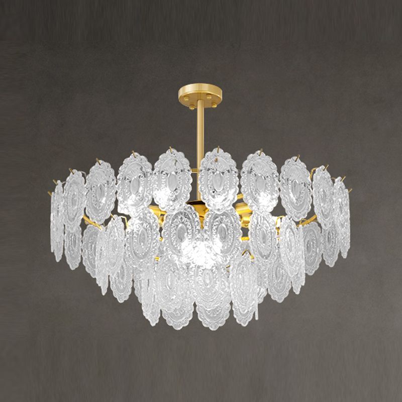 Lampada in stile moderno lampadario in metallo in metallo vetro a più luci ciondolo lampadario