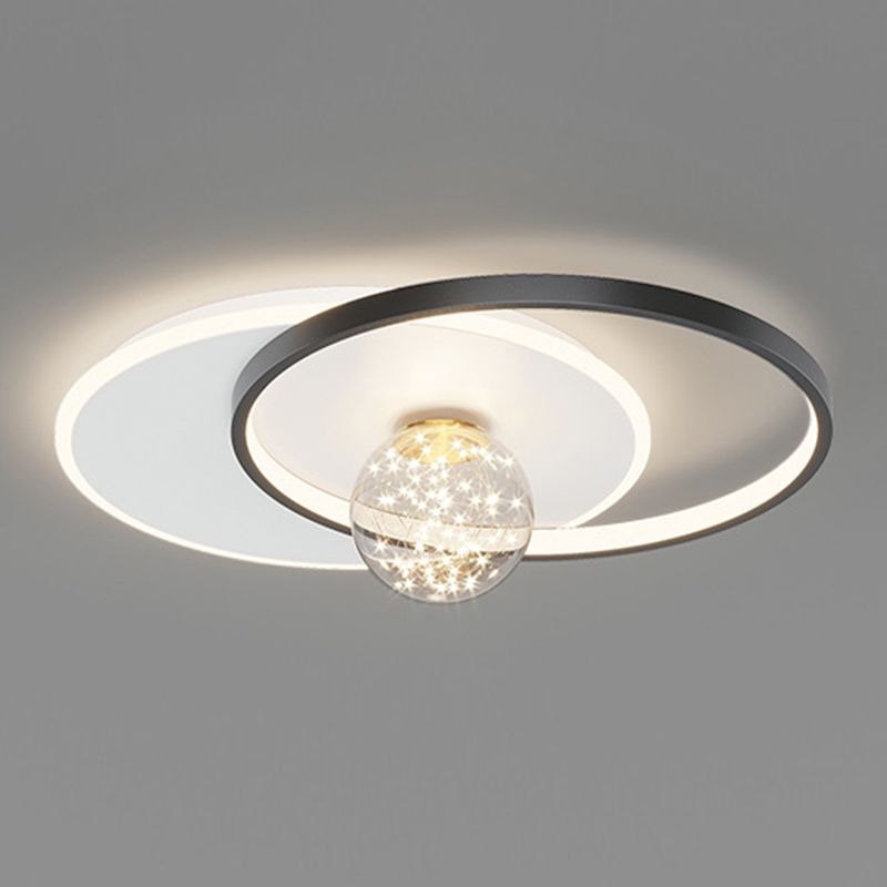 Modern Geometric Ceiling Lighting Metal LED Bedroom Ceiling Flush Mount