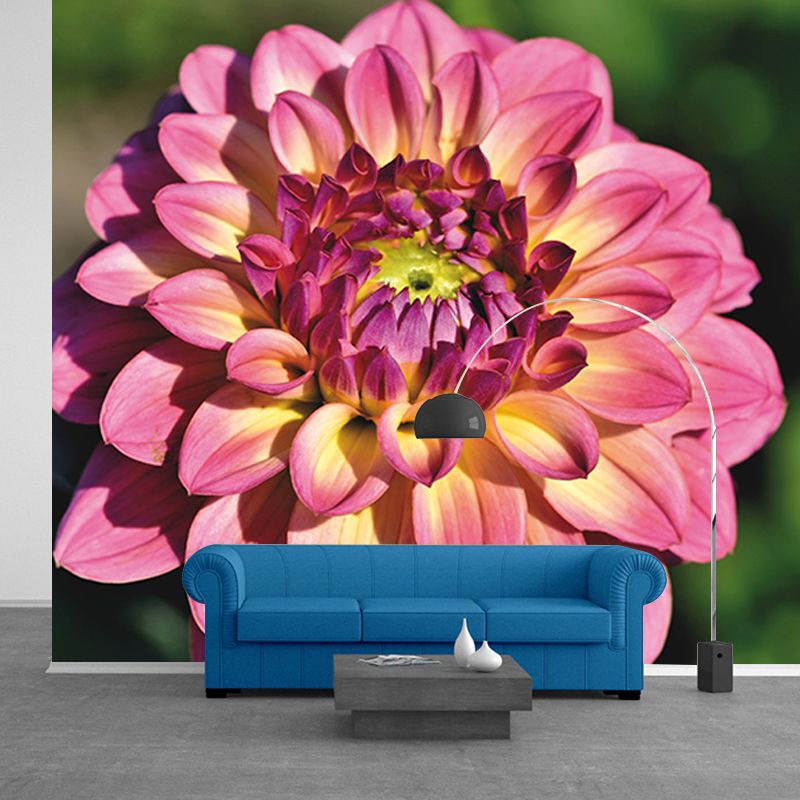 Minimalism Style Flower Mural Modern Smooth Wall Covering for Sleeping Room
