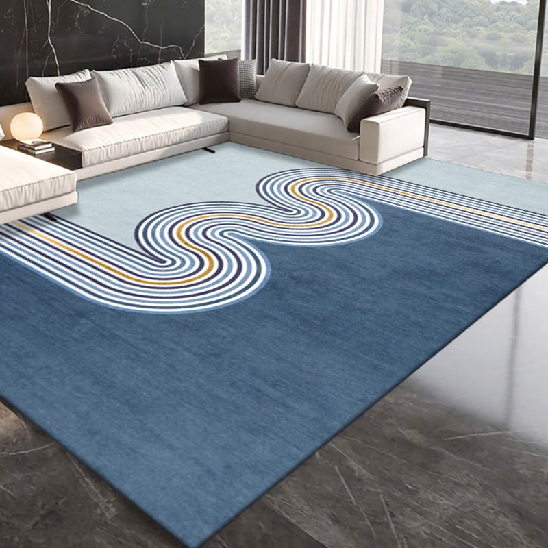 Modern Geometric Rug Carpet Stain Resistant Rug for Living Room