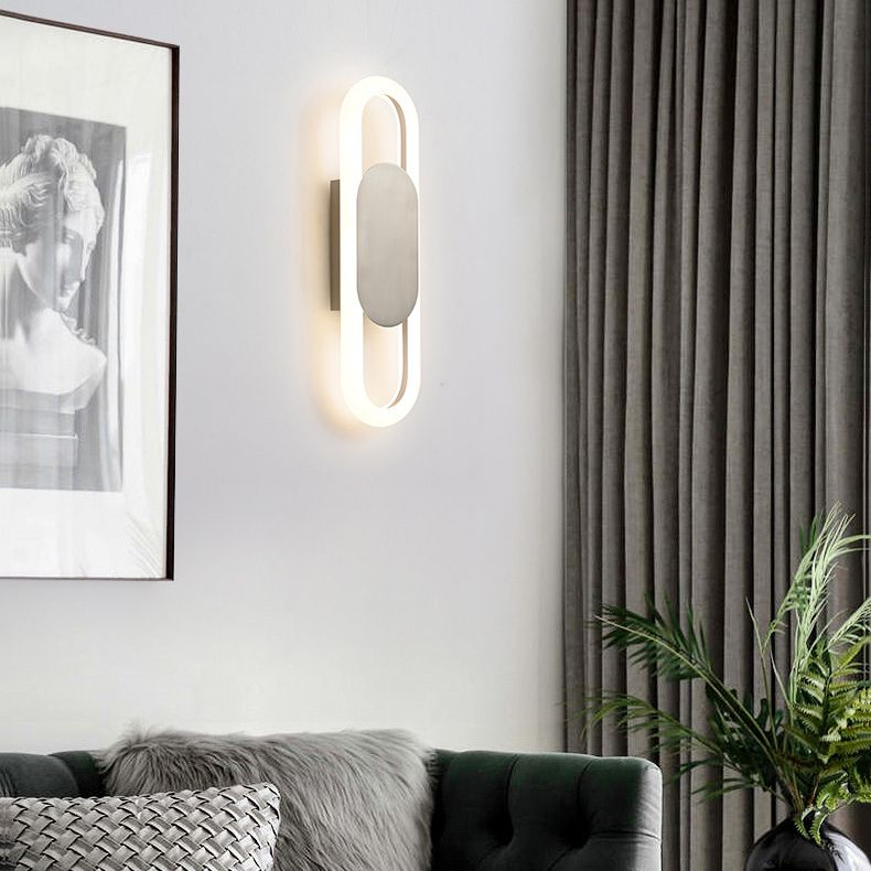 Bedroom Living Room Sconce Lighting Oval Shape Modern LED Wall Mounted Fixture