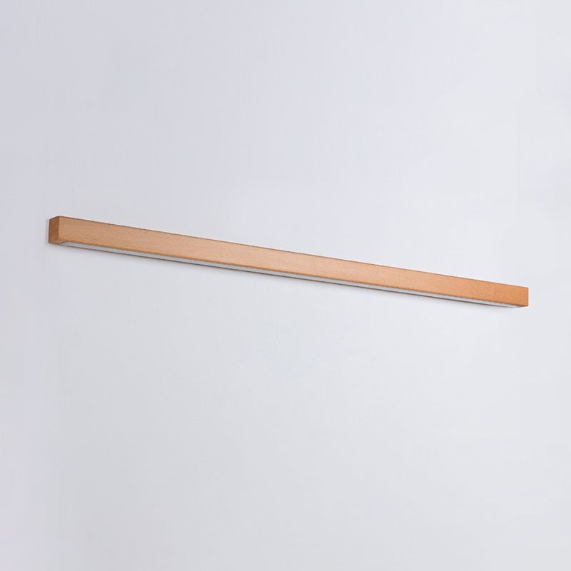 1 Light Linear Wall Sconce Lights Minimalist Wood Wall Mounted Lamp