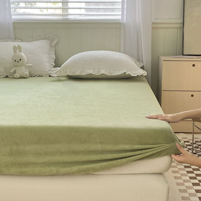 Soild Bed Sheet Set Flannel Elegand Super Soft Modern Fitted Sheet