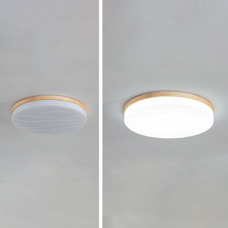 Plafonnier encastré à 1 ampoule ronde, style moderne et simple, marron