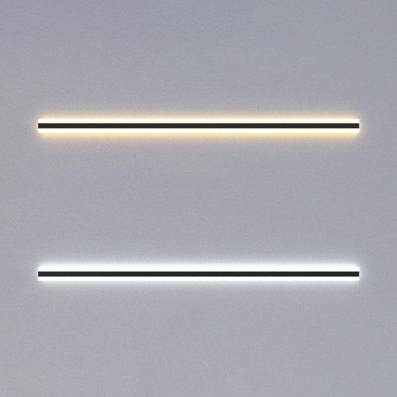 Lineare Form Metallwandbeleuchtung moderner Stil Einmals Wandhalterung in Schwarz