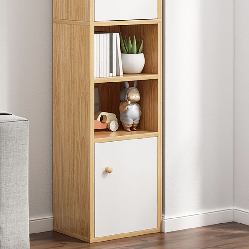 Modern Standard Bookshelf Wood Engineered Bookcase with Rectangular Shelves