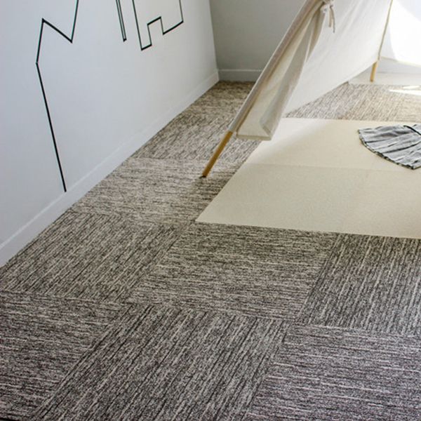 Carpet Tile Non-Skid Fade Resistant Solid Color Self Peel and Stick Carpet Tiles Bedroom