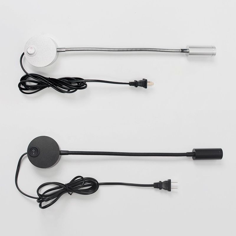 Moderner Stil Flexibler Armwandbeleuchtung Metall Metal 1 Leicht Wandmontierte Lesen Leuchten