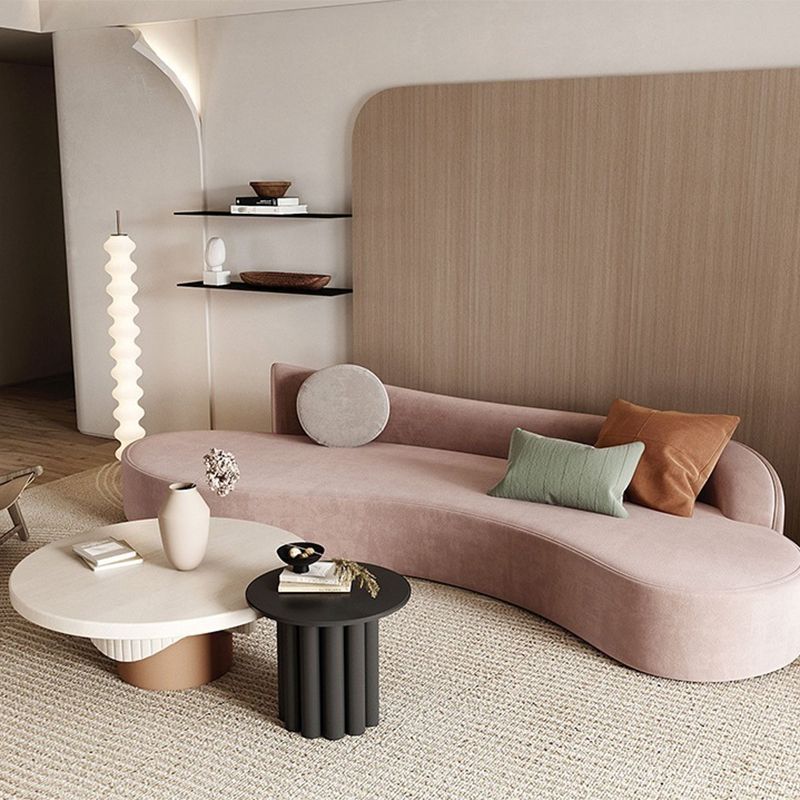 Modern Style Pedestal Base Cocktail Table Round Wooden Coffee Table