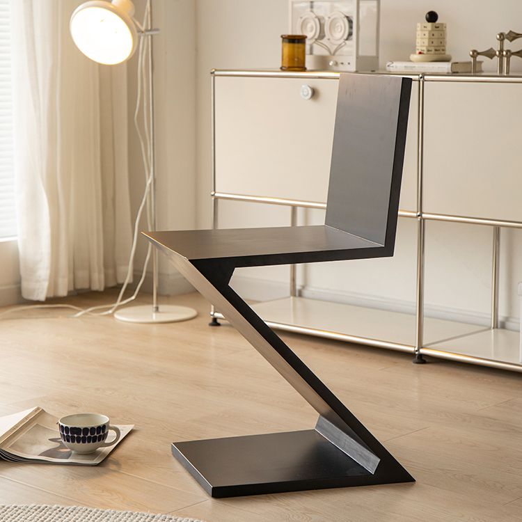 Industrial Side Chair Solid Wood Dining Chair for Living Room