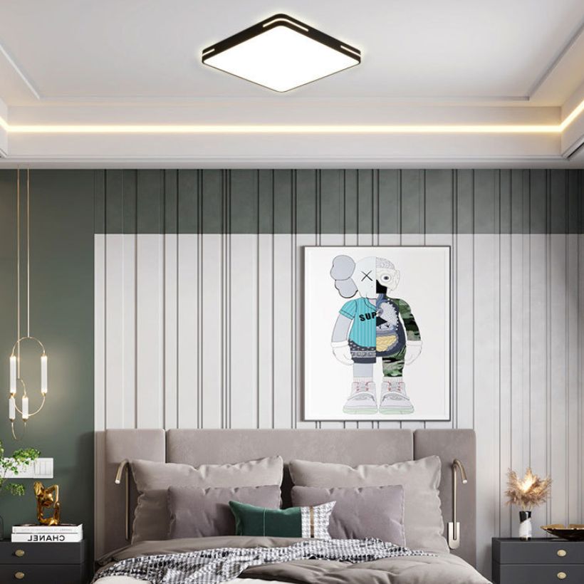 Modern Style Acrylic Flush Mount Light Fixtures 1-Light Geometric Flush Mount Led Lights